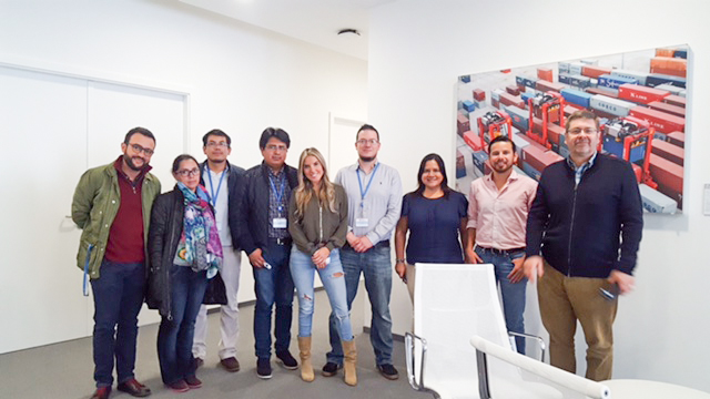  At the EIB offices: the team from Ecuador Estrategico, Patricia Cobos (in the center) from the Ministry of Finance and Fernando Camano (on the right) from the EIB